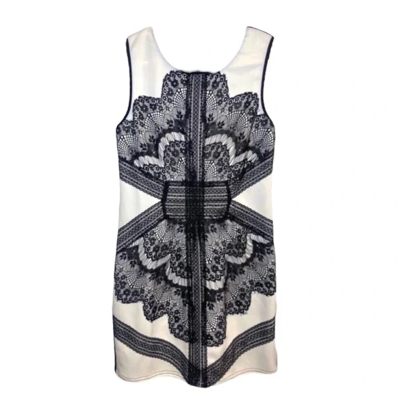 The Vintage Shop Black & White Lace Dress New - Picture 6 of 12